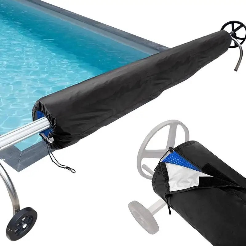 

Outdoor Pool Reel Cover Open-air Garden Waterproof Pool Roll-up Cover Solar Reel Blanket For Above Ground Inground Swimming Pool