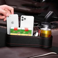 leather car seat organizer car gap storage box leak proof storage cup holder for wallet phone coins keys cards