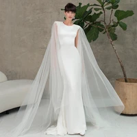 fashion 2022 new scoop mermaid wedding dresses floor length chiffon bridal gowns sleeveless scoop spring robe de mari%c3%a9e