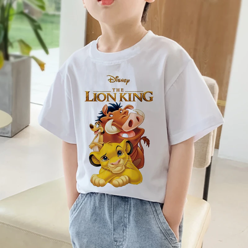 

Disney Children Clothing Printing Tees Cartoon Lion King Simba Cute Tees Fashion Top Boy Girl T-shirt Summer Baby Blouse Unisex