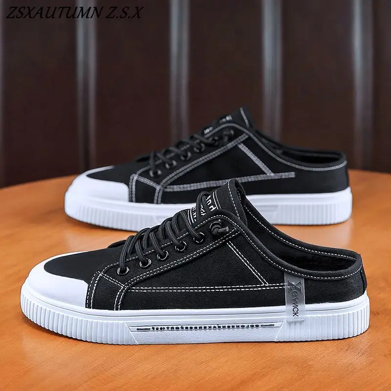 НОВИНКА 2025 года парусиновая обувь мужские летние туфли без каблука повседневная