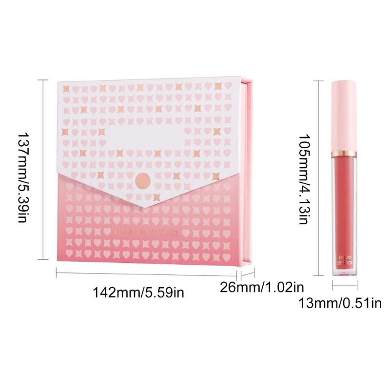 6 цветов матовая жидкая помада увлажняющие и водостойкие пигментированные