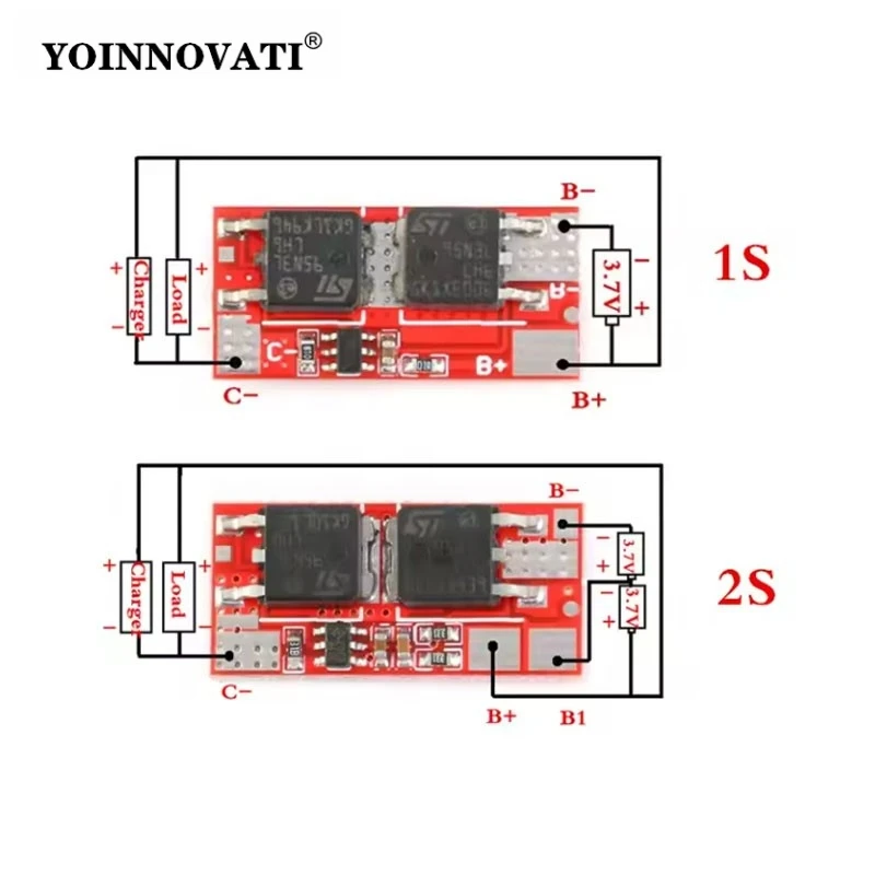 Фото Плата защиты литиевых аккумуляторов 10А BMS 1S 4.2В 2S 8.4В PCB PCM, модуль зарядки для Li-ion/Lipo 18650, плата защиты литиевых батарей 1S 2S BMS №4