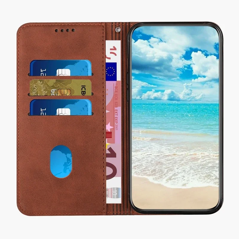 Фото Etui MotoG15 Магнитный флип-чехол для Motorola Moto G15 Wallet Cover MOTO G 15, кожаный чехол для телефона Motorola Moto G05 G 05, принципиально №5
