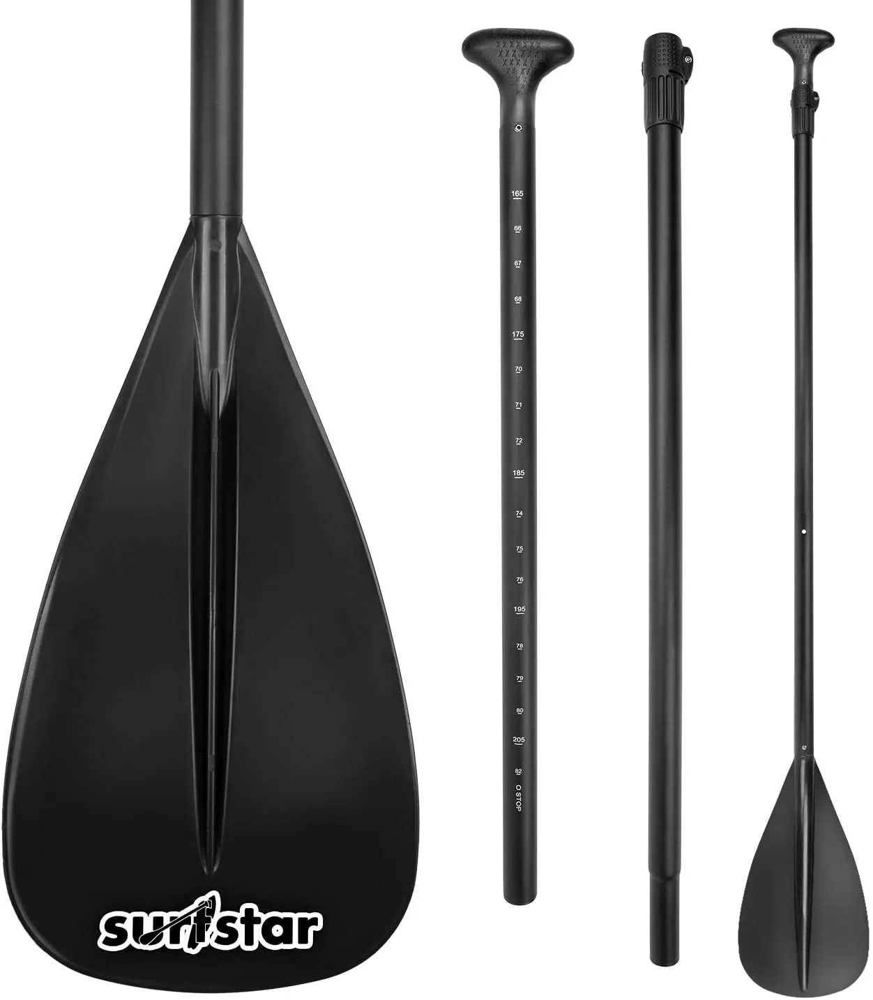 

surfstar Adjustable SUP Paddle, Stand Up Paddle Board Paddle, 3-Piece Floating Paddleboard Paddle with Aluminum Shaft
