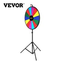 18" Color Prize Wheel Dry Erase Fortune Spinning Tabletop Floor Stand Win Game