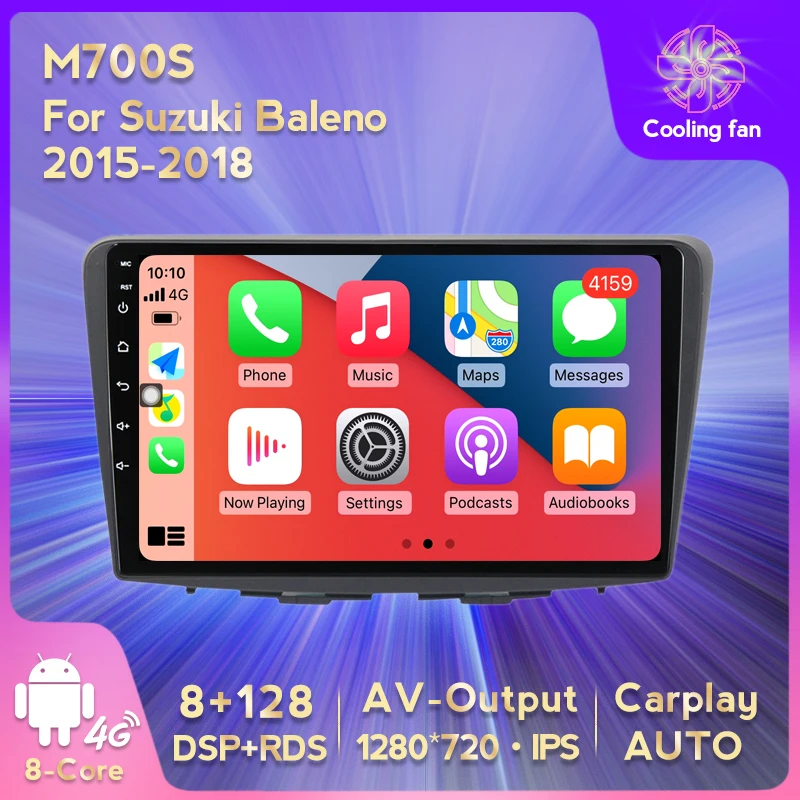 

Автомобильный мультимедийный GPS-навигатор, автомобильное радио Android 11 8 + 128G для Suzuki Baleno 2015-2018 8-ядерный встроенный Carplay Авто WiFi DSP RDS