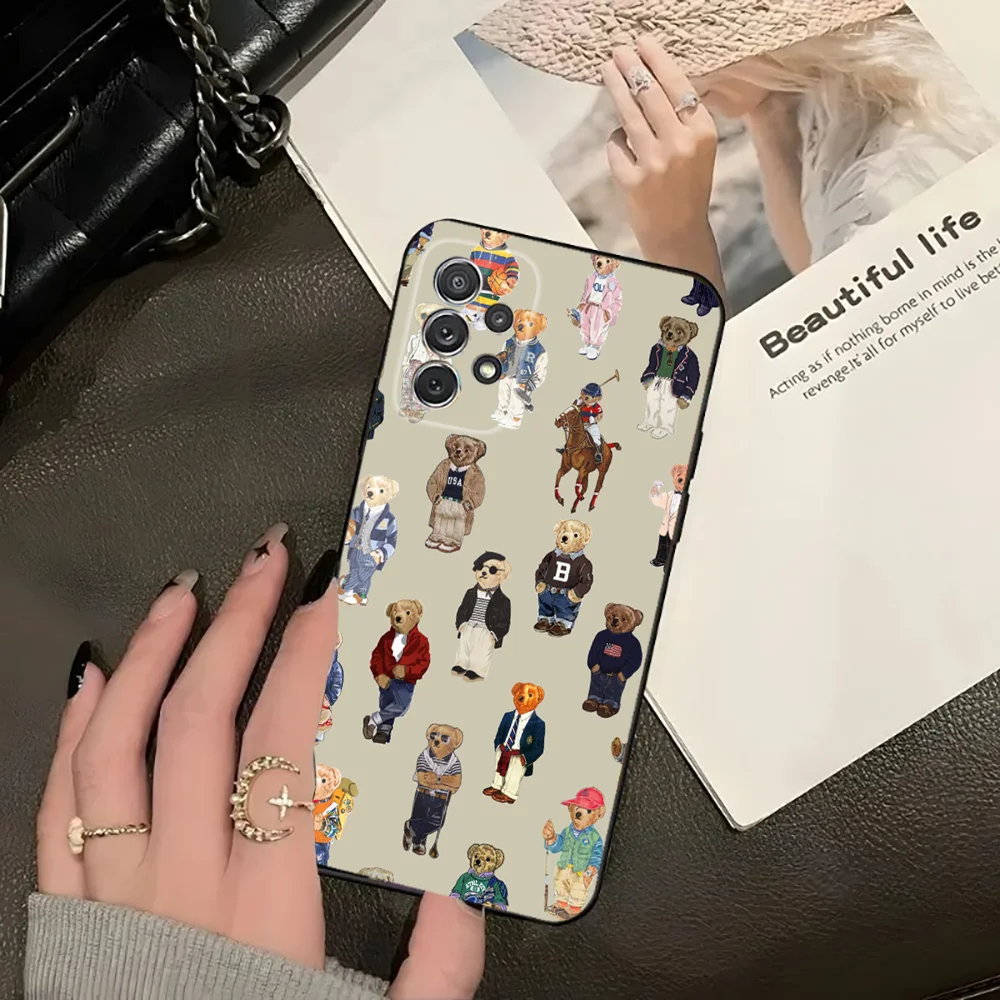 Baron F-Filou Bear Fashion Phone Case For Xiaomi 11 Redmi Note 5G 8T 9A 9 10T Note8Pro Note9 12SUltra Black