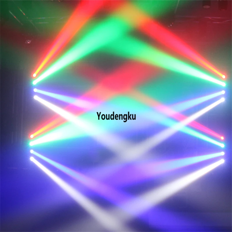 6 шт. светодиодный сканирующий луч с подвижной головкой мытье 4x32 Вт 4 в 1 DMX RGBW