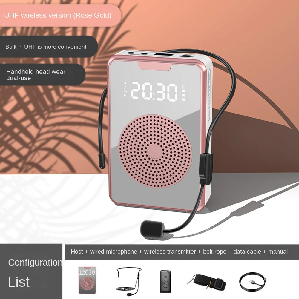 Беспроводной усилитель голоса-мегафона Bluetooth-микрофонный динамик с микрофонной