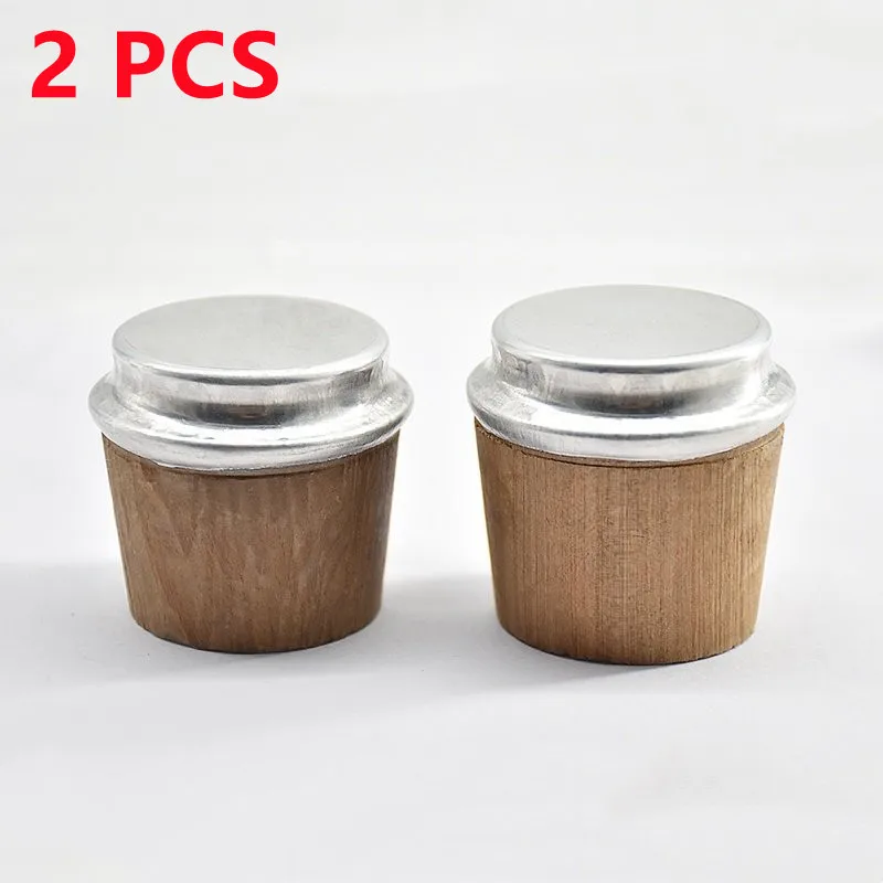 2Pcs Wood Thermos Stopper Natural Safe Cork Plug Lid Seal Co