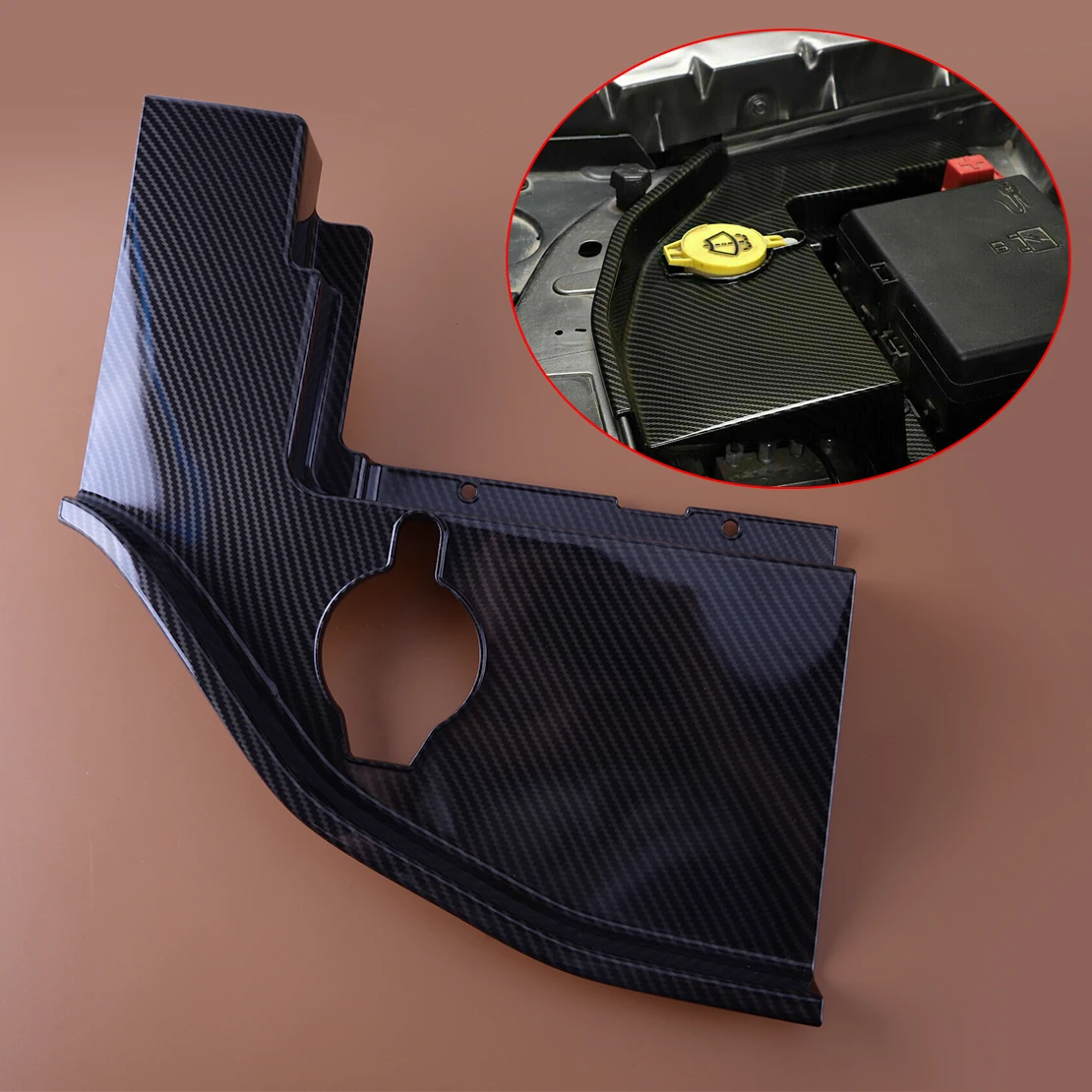 

Корпус боковой панели двигателя в стиле углеродного волокна из АБС-пластика для Dodge Charger Challenger 2015-2020