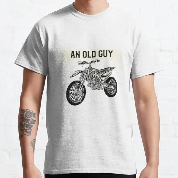 

Never Underestimate An Old Guy On A DIRTBIKE t shirt for Boxer Husaberg Bajaj Buell Suzuki HONDA Aprilia
