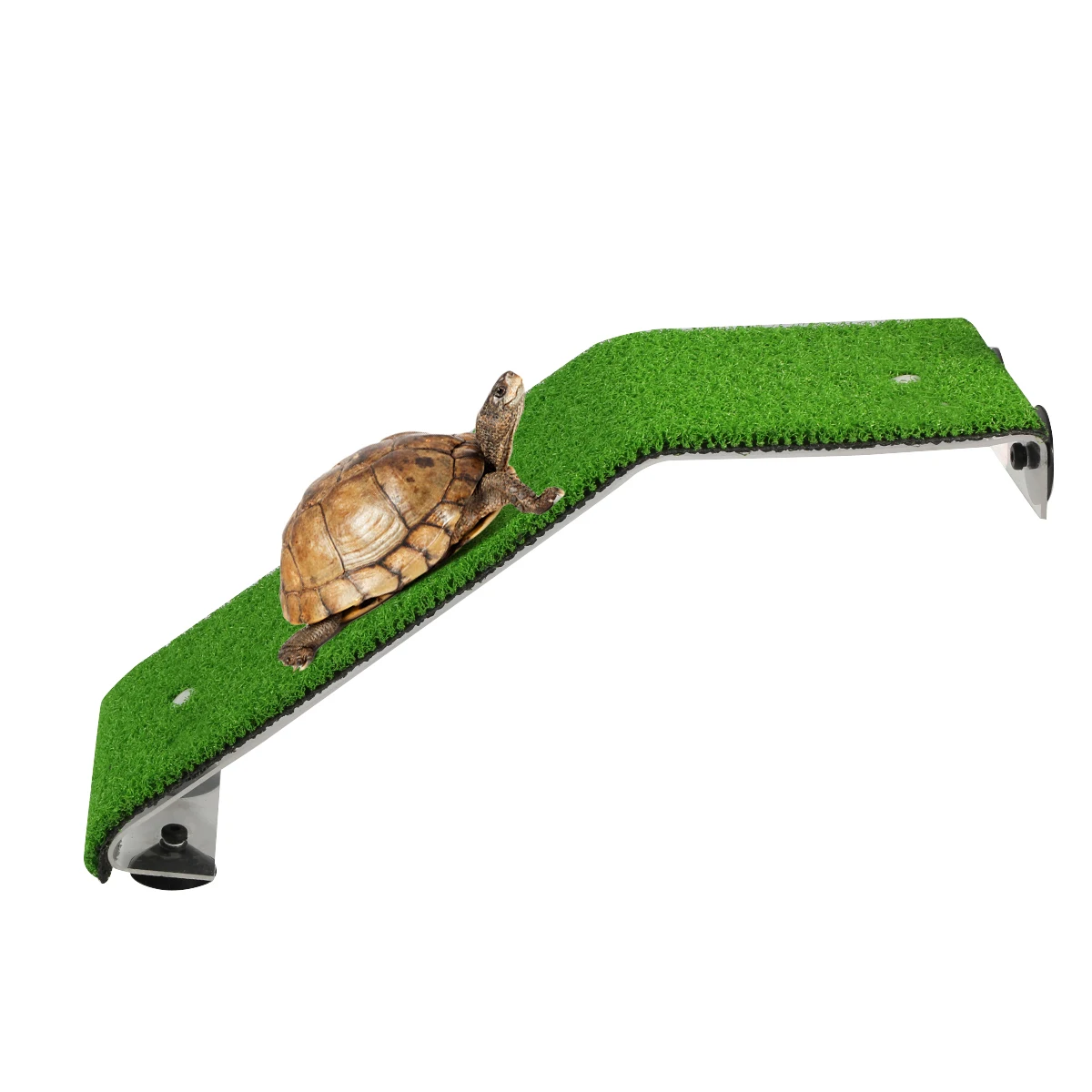 

Tortoise Basking Platform Aquarium Fish Tank Ramp Ladder Lifelike Green Turf Resting Terrace tortoise