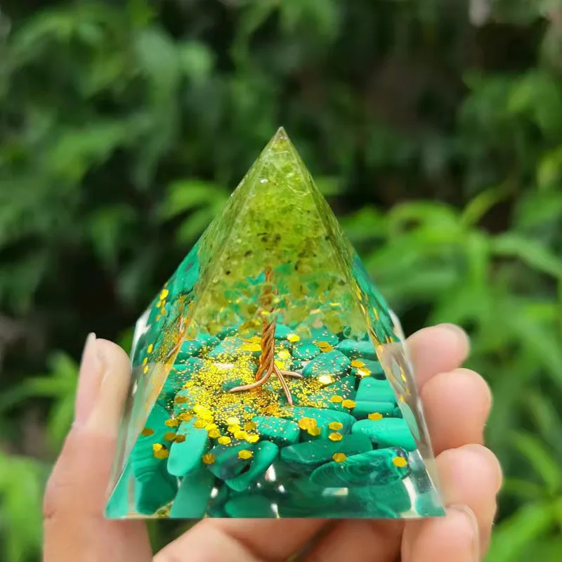 

5*5 Natural Resin home decoration stone Orgonite Pyramid Heal Crystals Ball Reiki Chakra Energy Healing Reiki Chakra Pyramid