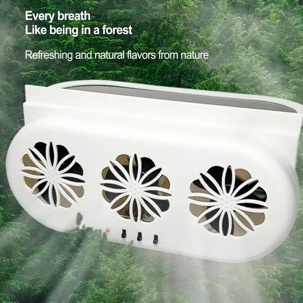 Автомобильный вентилятор на солнечной батарее энергосберегающий вытяжной для