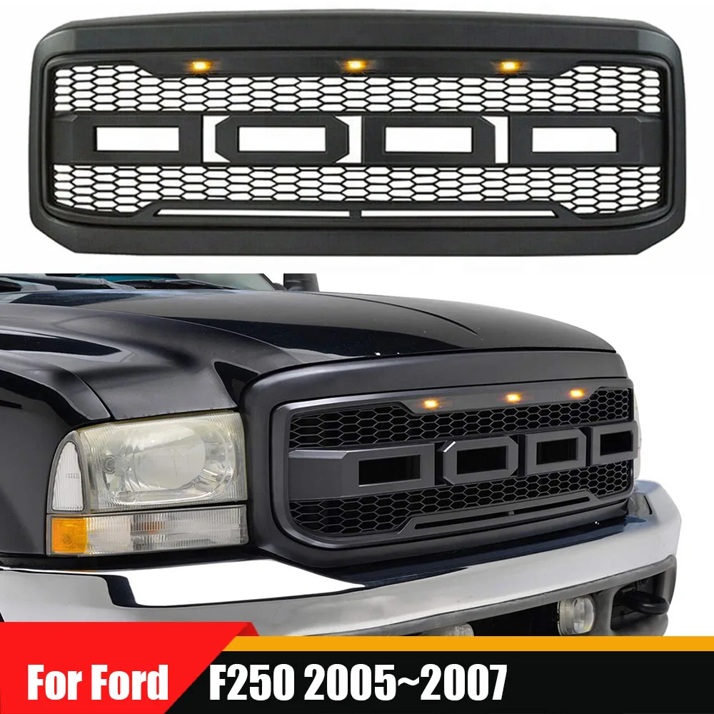 

Car Front Middle Grille Bumper Grill Racing Grills High Quality ABS Off-road Pickup Auto Parts Fit For Ford F250 2005~2007