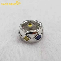 sace gems fashion pendant for women 100%925 sterling silver colorful sapphire pendant necklace wedding party fine jewelry gifts