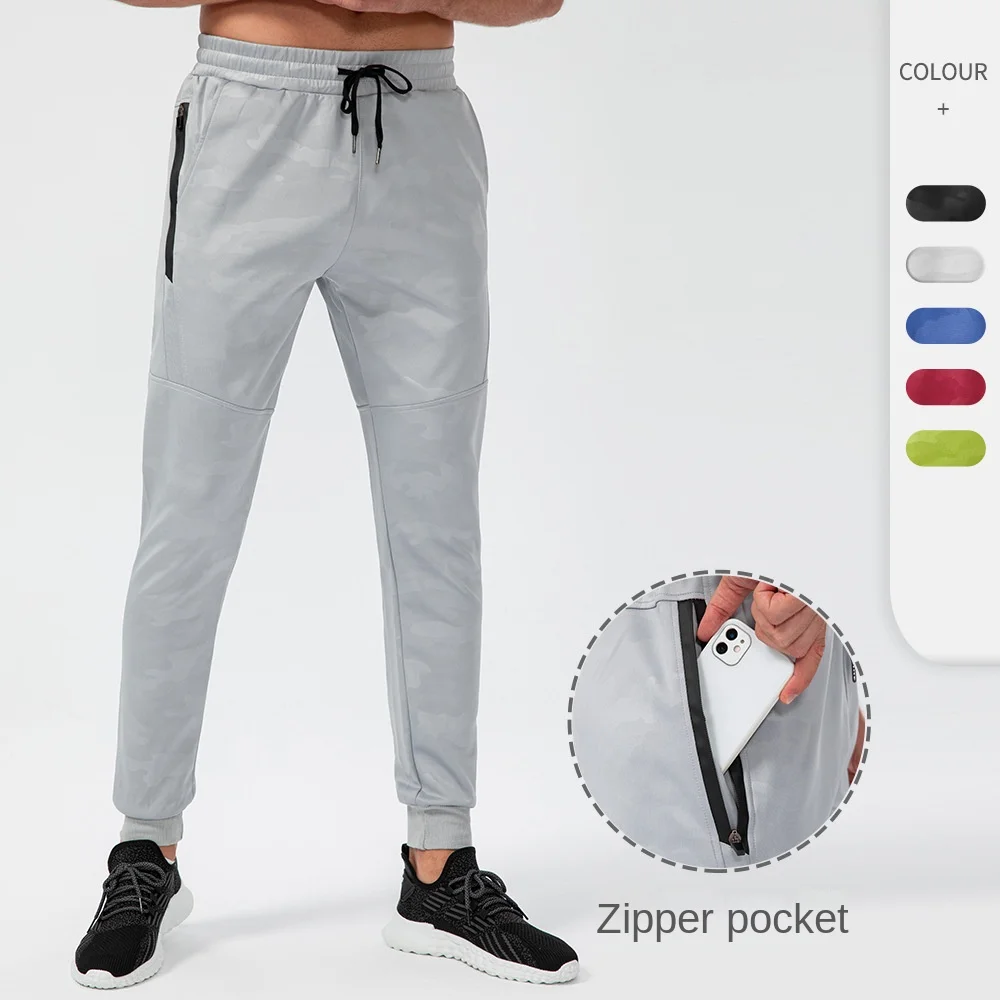 

Autumn Winter Loose Casual Zipper Pocket Camouflage Printed Fitness Training Leggings Gym Pants Sport Men Jogging Sweatpants