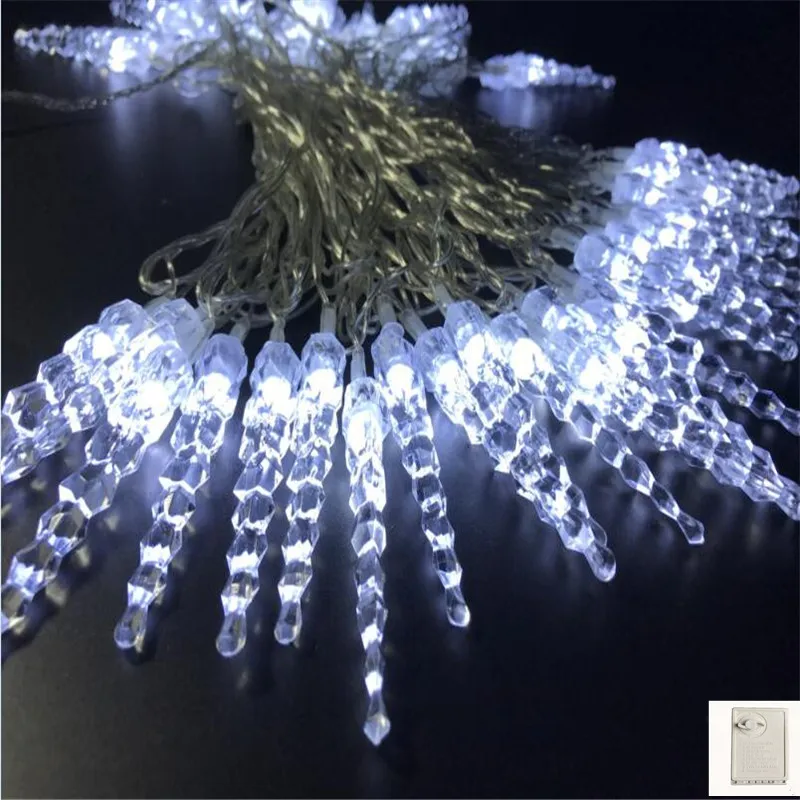 10M 50LED Icicle Fairy String Light LED Garland Wedding Party Lights Memory Outdoor Roof Curtain Garden Patio Holiday Decoration