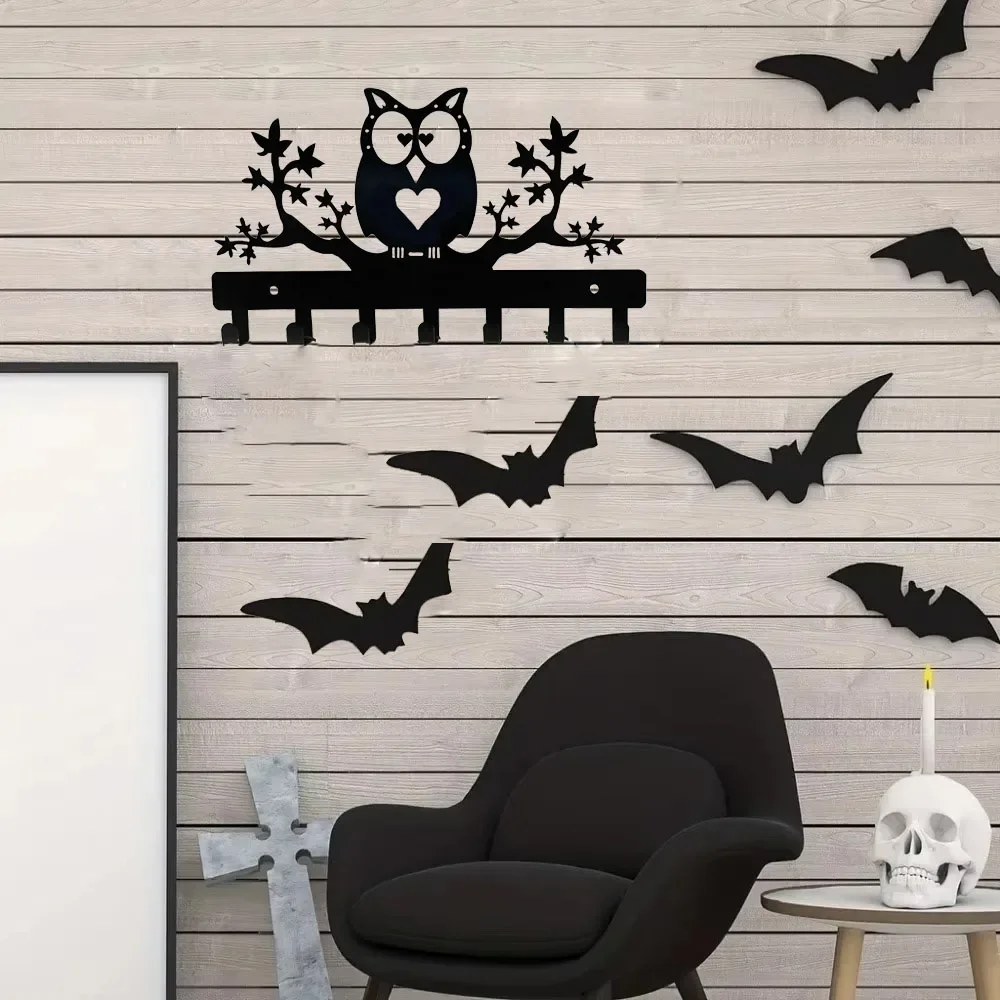 1 шт. Металлическая вешалка для ключей с совой на кленовых деревах — потрясающий