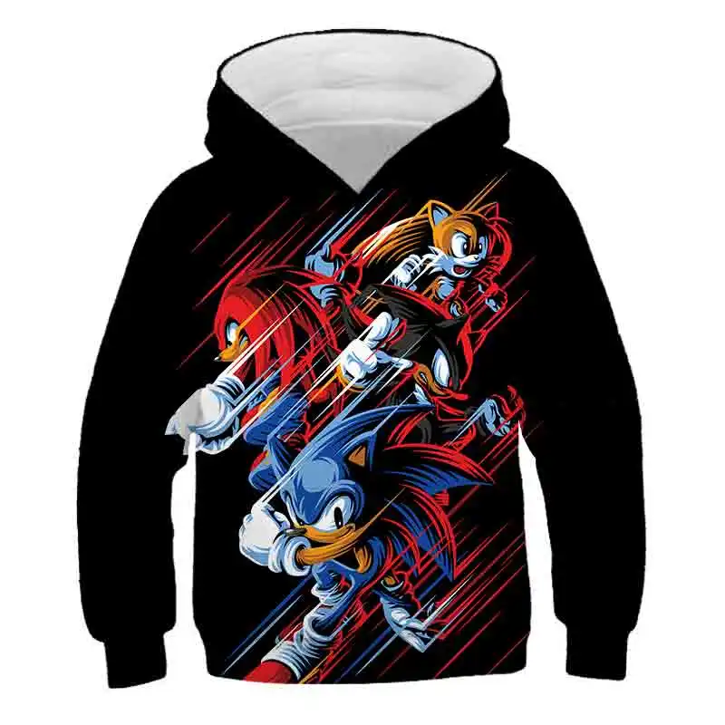 

sonic hoodie Boys Girls 3D Print super-sonic hoodie For Kids long Sleeve loose Clothes Casual Tops Children's hoodie 4-14 year