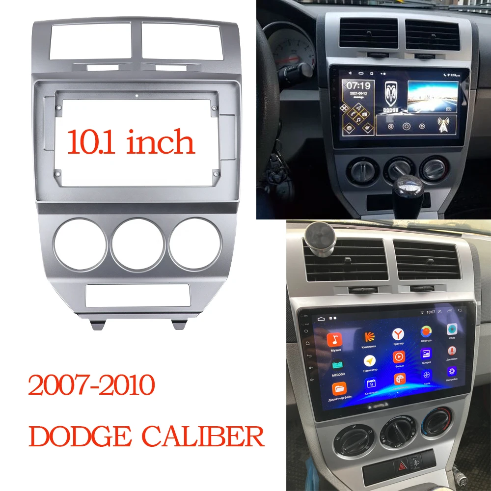 

WQLSK 10.1 inch Fasxia Car Audio Frame Car Radio Fascia,gps navigation fascia panel suitable For DODGE CALIBER 2007-2010