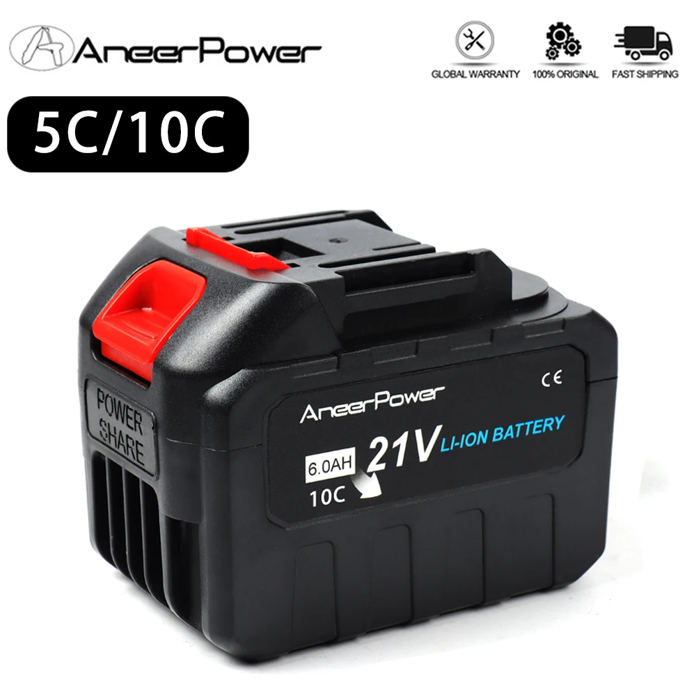 

4000/6000mAh Lithium Battery High Quality 21V Rechargeable 5C/10C Power Battery For Makita Tools CE Certification