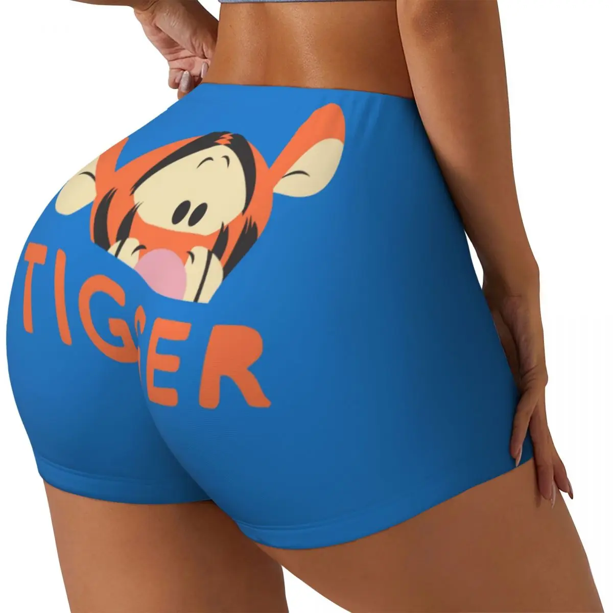 Пользовательские Винни-Пух Peek-a-Boo Tigger байкерские женские спортивные шорты для