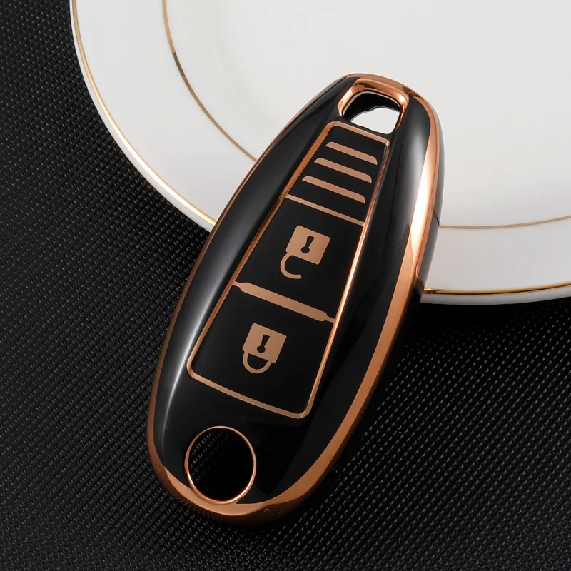 

TPU New Electroplated Car Key Cover For Suzuki Vitara Swift Ignis Kizashi SX4 Baleno Ertiga 2016 2017 2018 2019 Key Lock Cover