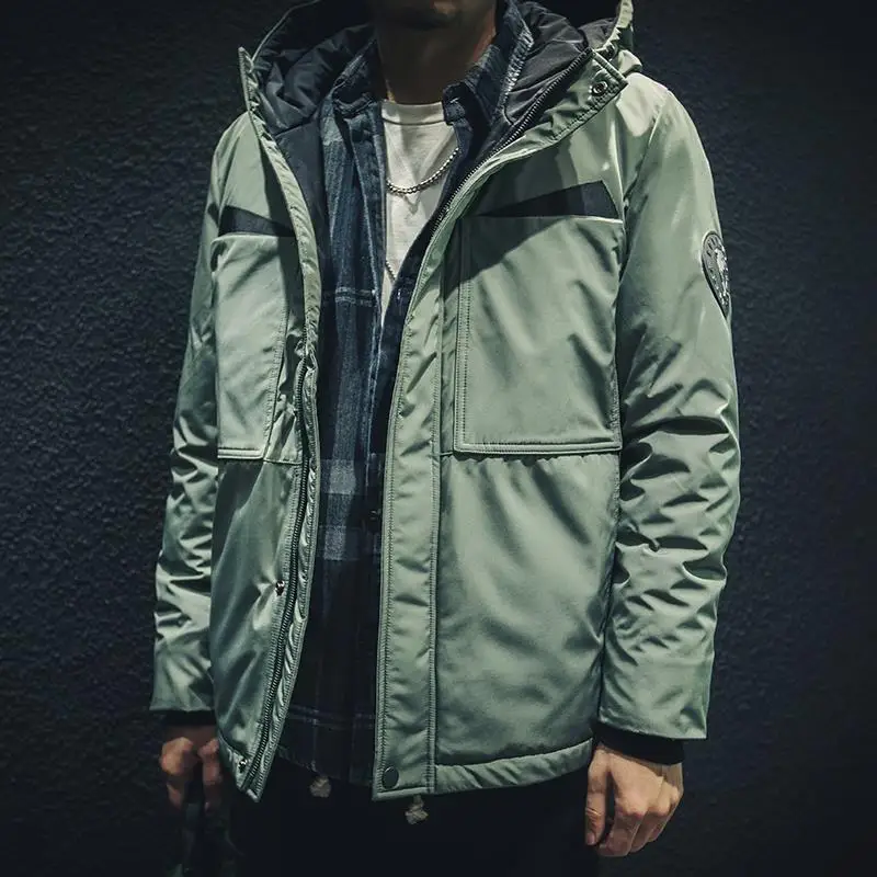 Winter Hooded Short Down Jacket Men Loose Trendy Brand Large Man Thickened Warm Jackets Coat White Duck Sleeveless Downjacket