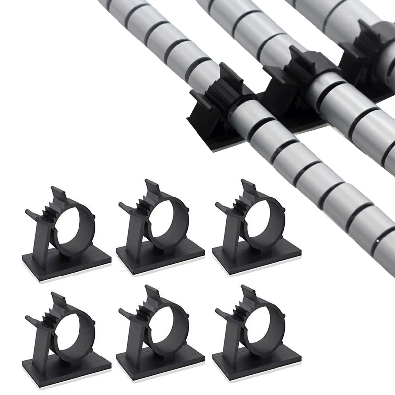 

50/100pcs Self-Adhesive Cable Clips Wire Holders Cable Management Cord Clips Adjustable Cable Organizer for Home Office