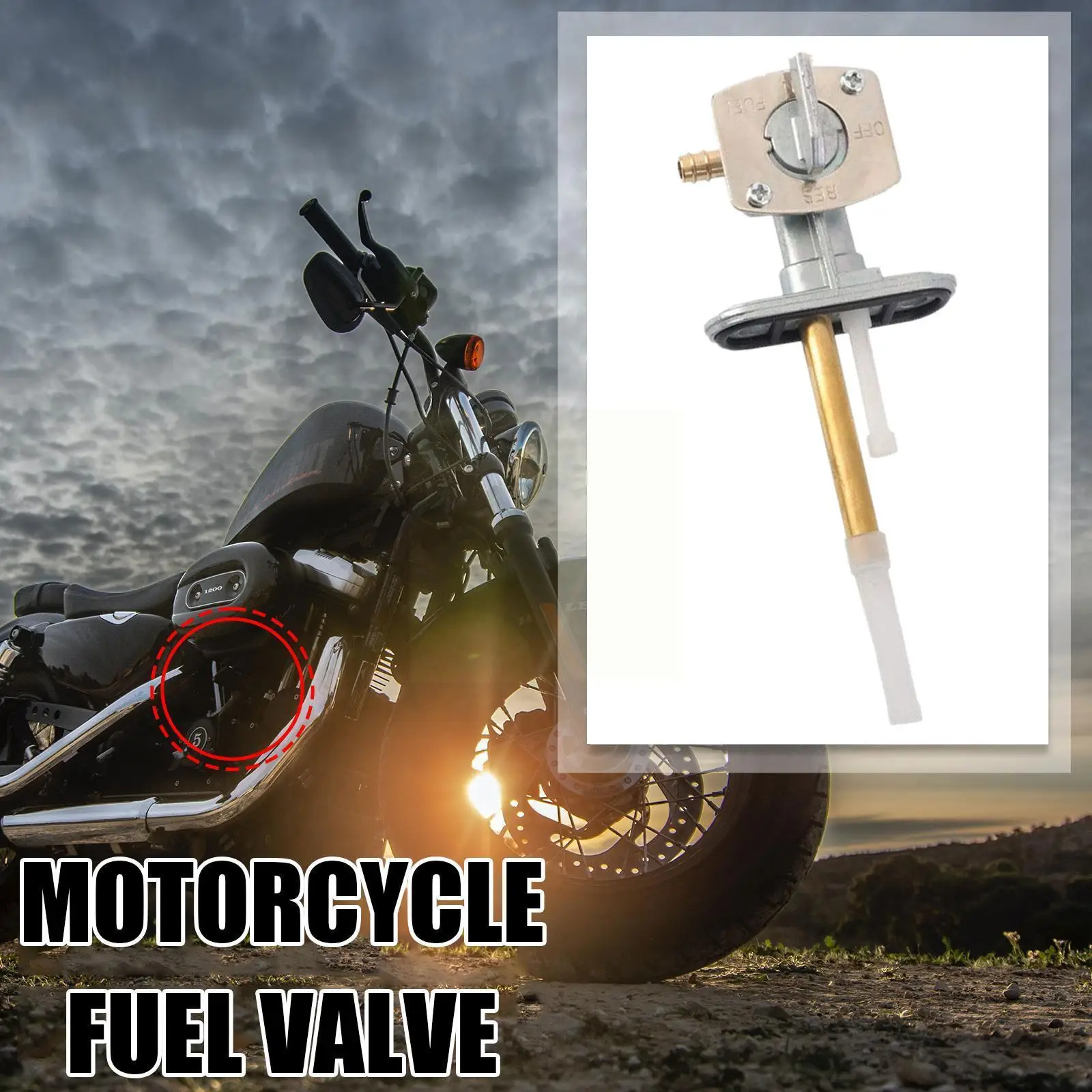 

Motorcycle Fuel Valve Petcock Oil Switch Petrol Tap 34mm for YAMAHA V Star 1100 650 S4G5