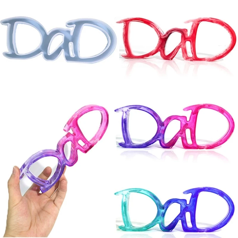 

Dad Letter Resin Epoxy Mold DIY Crafts Casting Molds Cake Decorating Tools Keychain Pendant Silicone Mould Home Decor