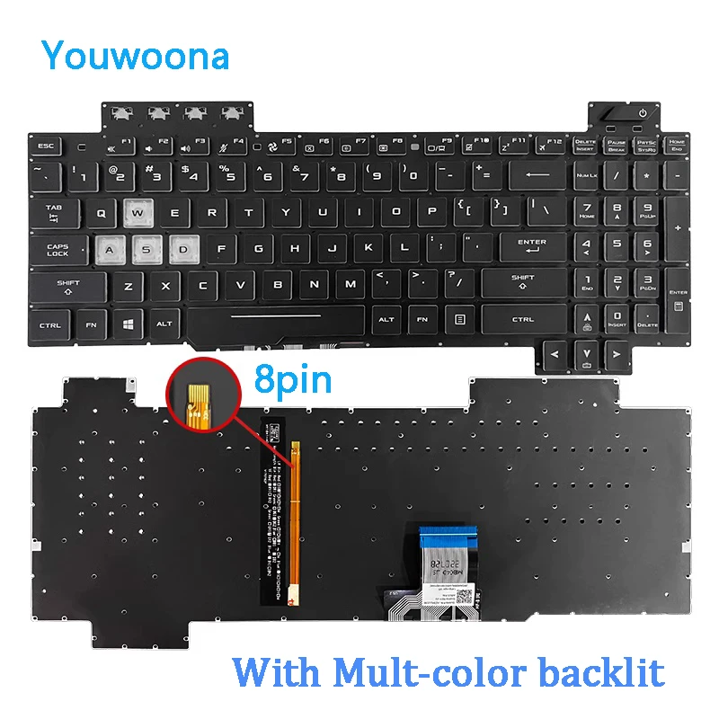 Новая оригинальная клавиатура для ноутбука ASUS Flying Fortress 5/6/7 FX95G/D FX705 FX504 FX505G FX86 FX80