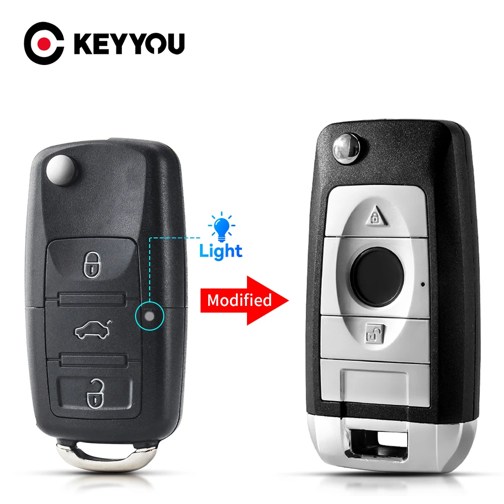 

Флип-брелок KEYYOU для VW Golf 4 5, Passat B5, B6, Polo, Touran