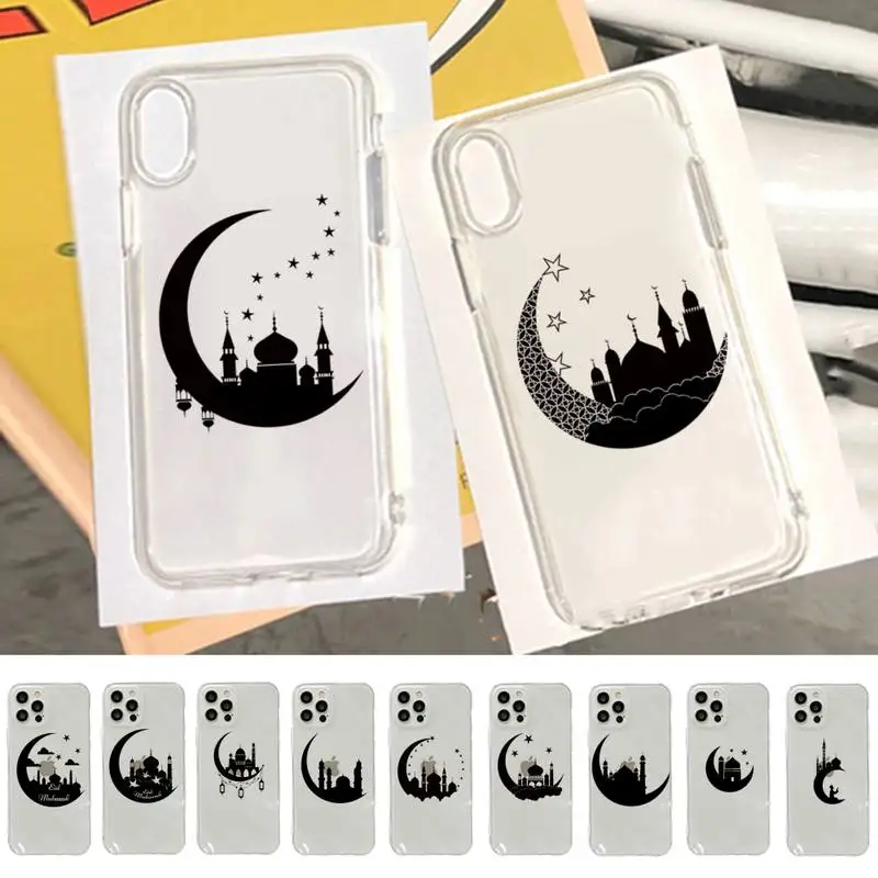 

Muslim mosque Moon Phone Case for iPhone 11 12 13 mini pro XS MAX 8 7 6 6S Plus X 5S SE 2020 XR clear case