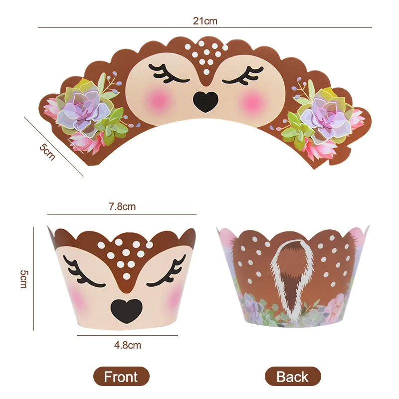 Украшения для торта в виде оленей из картона