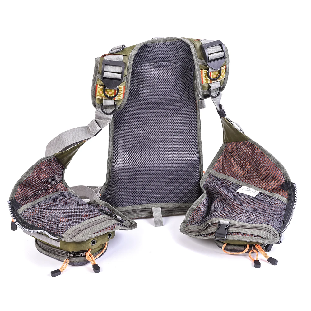 FX Mesh Fly Fishing Vest Multifunction Breathable Backpack Fishing Vest Fast Drying Lure Reel Fishing Gear Vests enlarge