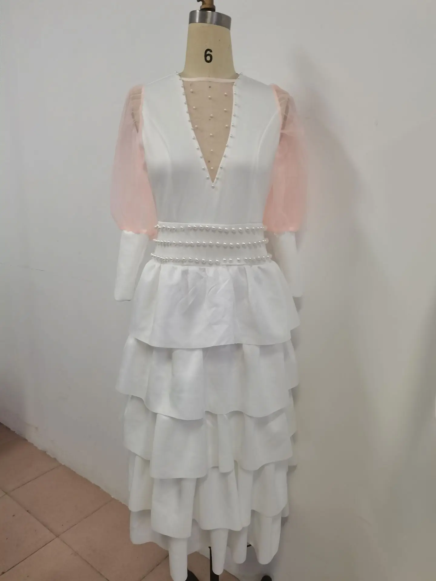 Белые африканские платья для женщин Осеннее Африканское женское платье до