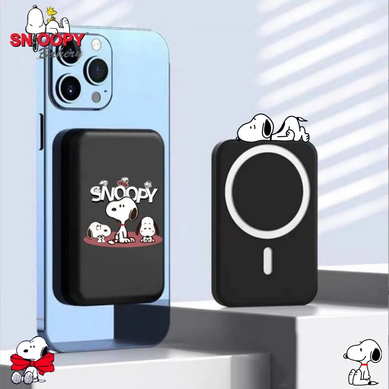 

Портативное зарядное устройство Snoopy, мультяшный милый магнит в стиле бойфренда, большая емкость, быстрая зарядка, студенческое зарядное ус...