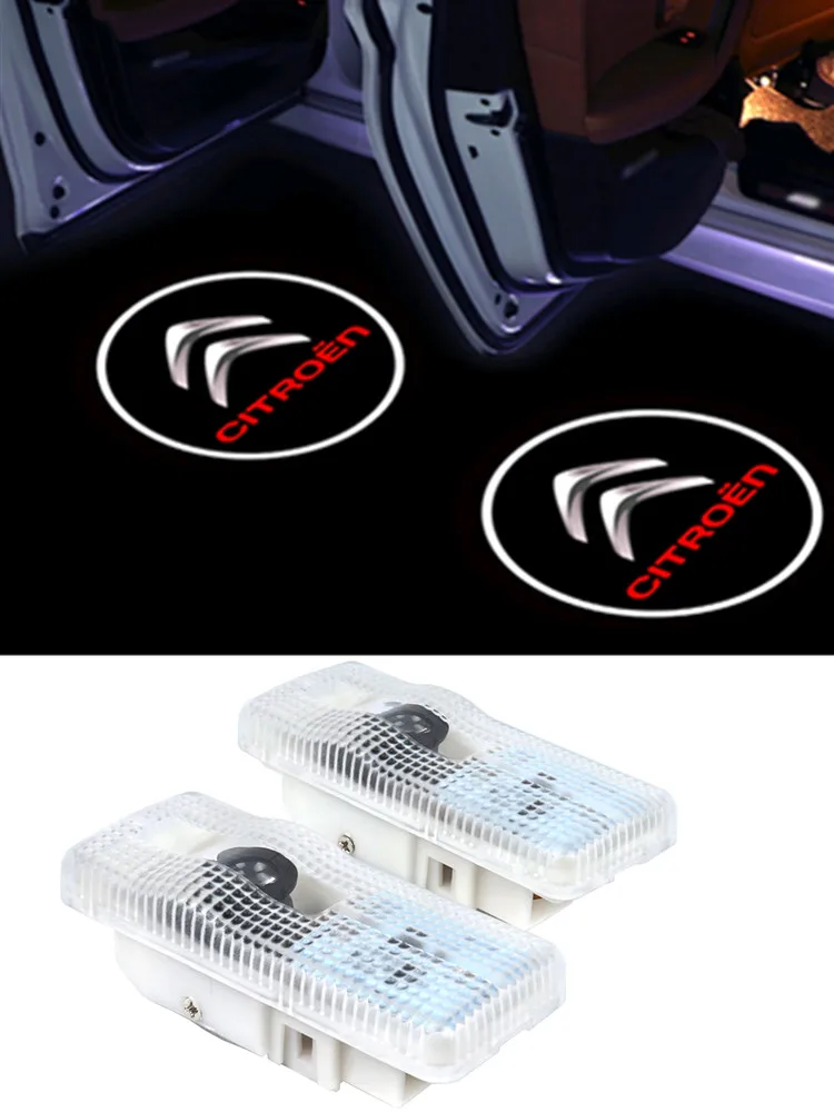 

LED Car Door Logo Lamp Projector Light Accessories For Citroen C-Quatre Picasso C2 C3 C5 C4 X7 C6 C8 DS3 DISPATCH III SAXO