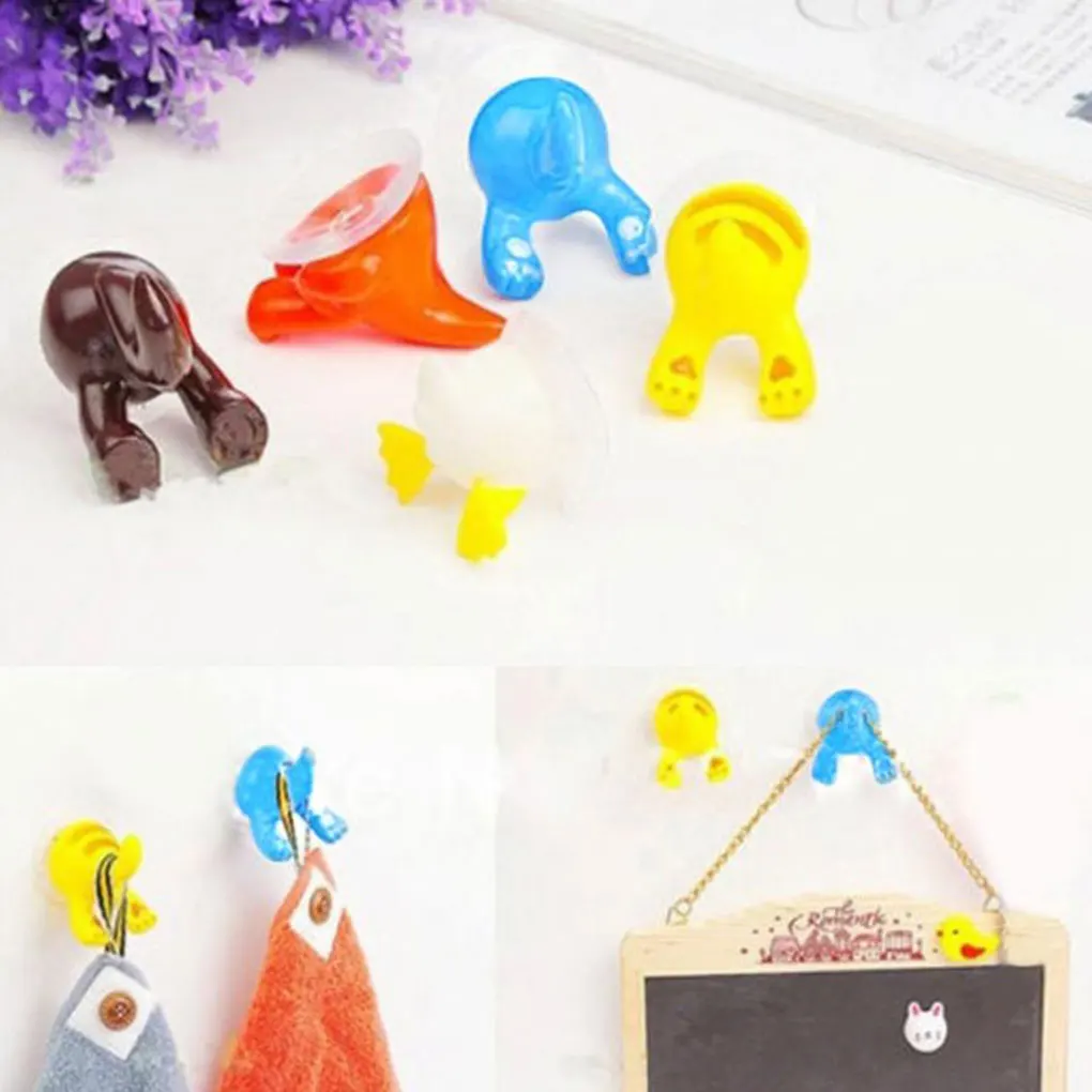 

Lovely Cartoon Animal Tail Shape Sucker Kitchen Bathroom Wall Hook Strong Vacuum Suction Cup Hot
