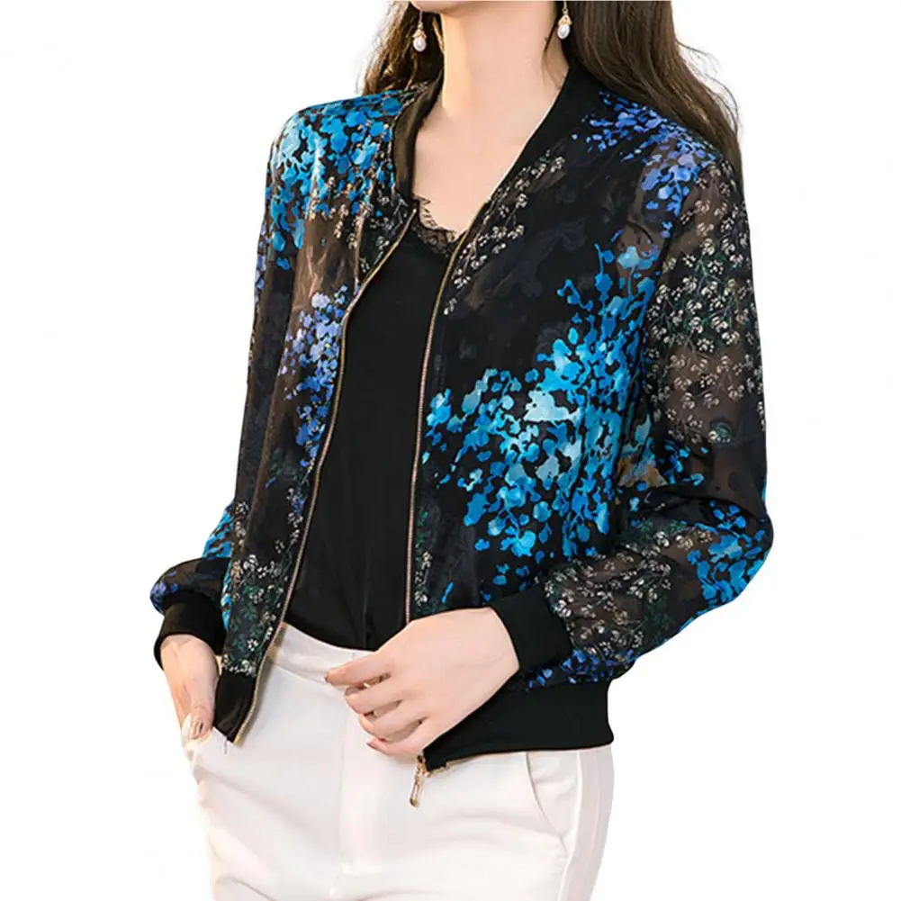 

Стильная бейсбольная куртка с воротником-стойкой, уличная одежда, бейсбольная куртка с эластичными манжетами, дышащая женская куртка