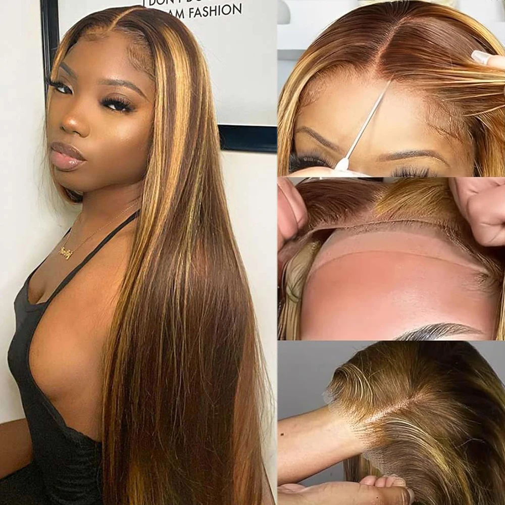 Прямые парики из натуральных волос 6x4 7x4