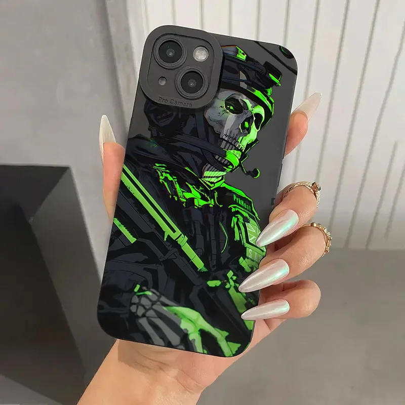 For Samsung Galaxy A16 A15 A35 A55 A34 A54 A33 A53 A52 S25 S24 Ultra S23 S22 Plus S21 FE Devil Skeleton Soldier Phone Case Cover