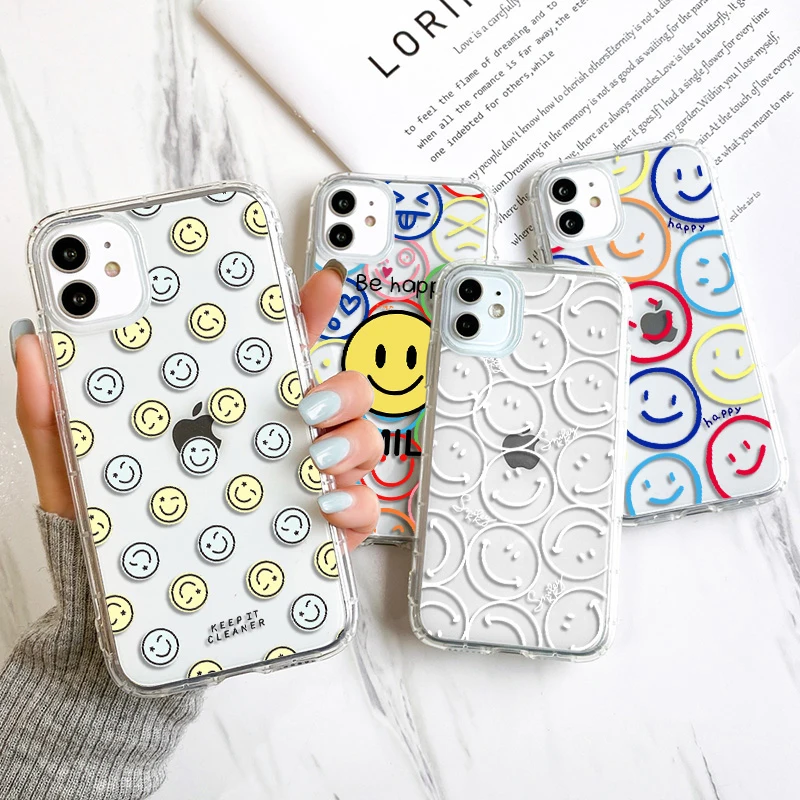 

S23 Case For Samsung S23 Ultra Case S22 S21 S20 FE Plus A53 5G A52S A13 A33 A12 A31 A32 A50 A51 A52 A14 A04S Clear Smile Covers