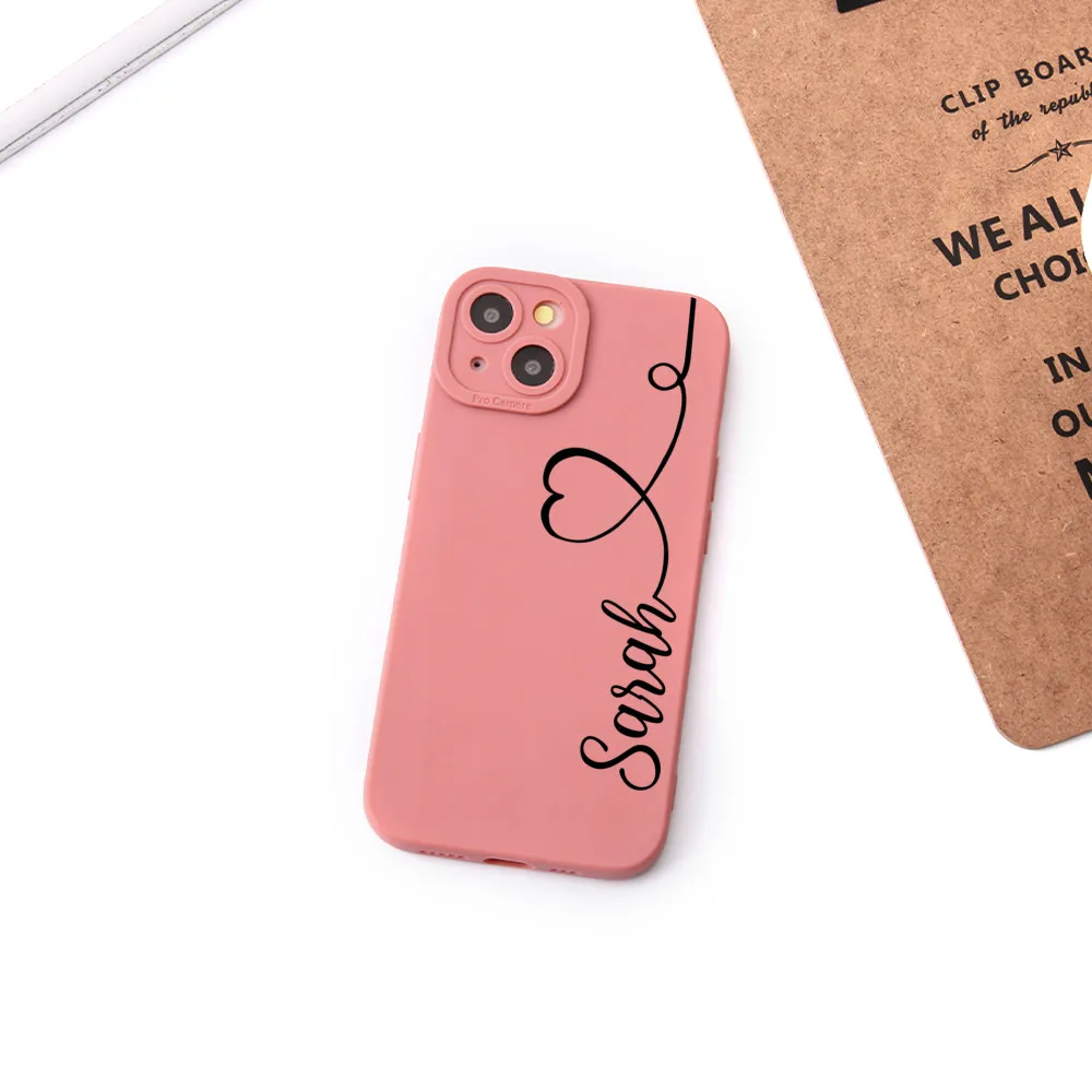 Чехол на заказ с надписью Love Name для iPhone 13 Pro Max 11 12 Mini 8 Plus роскошный силиконовый
