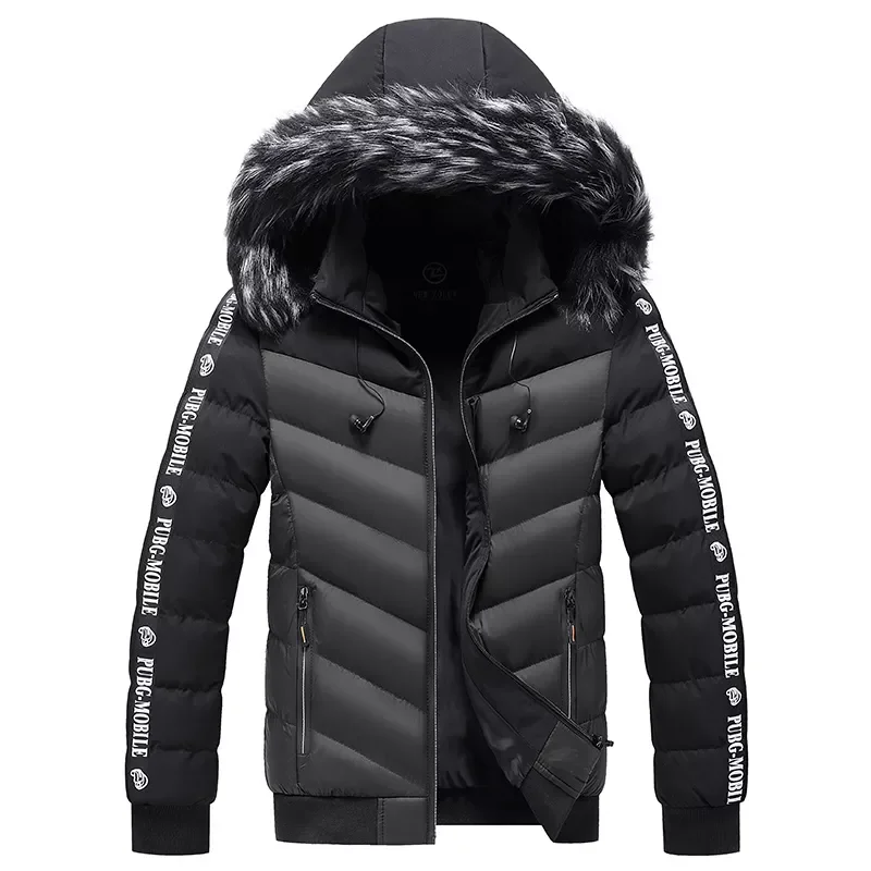 Warm Fur Collar Hooded Jacket Coat Men Autumn Brand Outwear Fashion Casual Waterproof Parka Men Winter Parkas 2021 New Thick