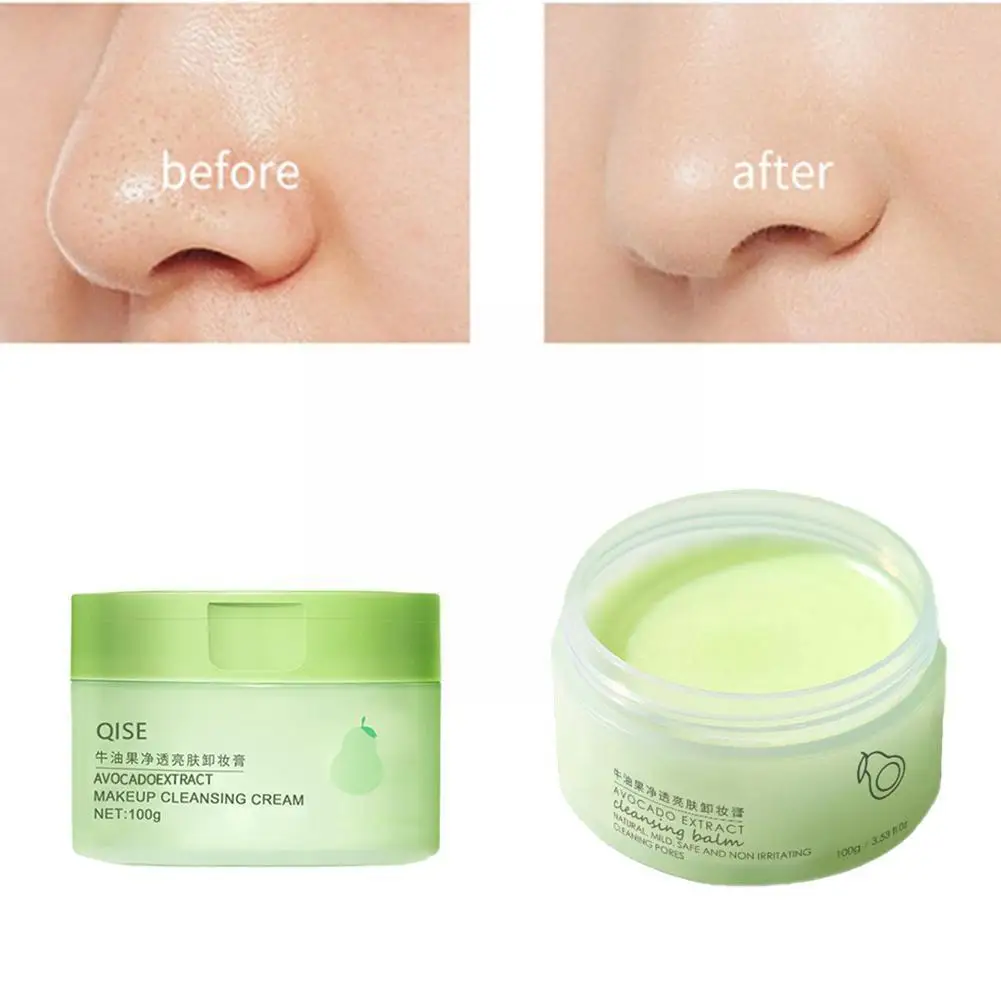 

100g Avocado Cleaning Balm Skin Face Make Up Cleansing Remover Skincare Makeup Makeup Cleaner Gentle Remover Clean Balm Por C0N4